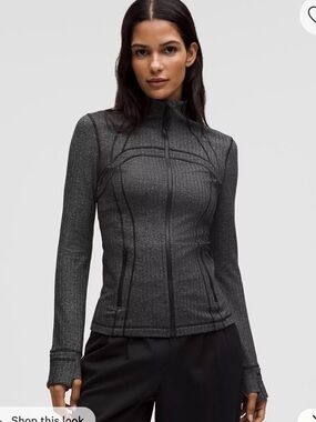 Lululemon ColourHeathered Herringbone Heathered Deep Coal Black sweatshirt